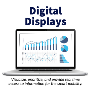 Digital displays: real-time charts and dashboards on a laptop for smart mobility